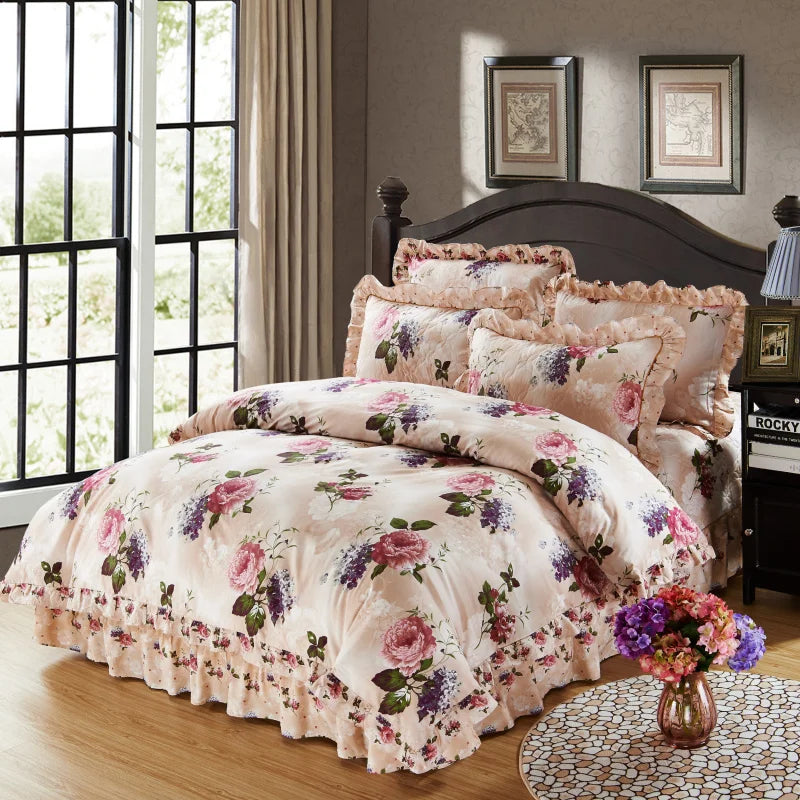 100% Cotton Quilted Bedding Set – Soft & Thick Bedspread Style