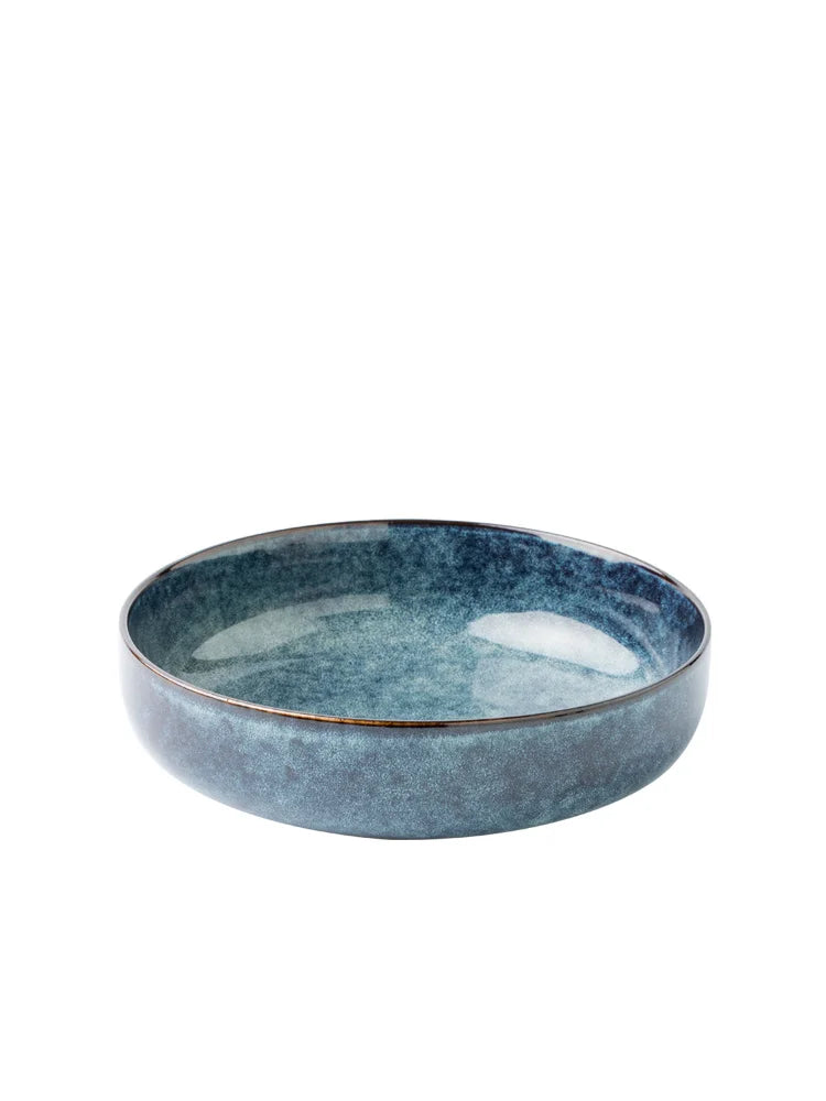 NordRust – Retro Ceramic Deep Dish Bowl