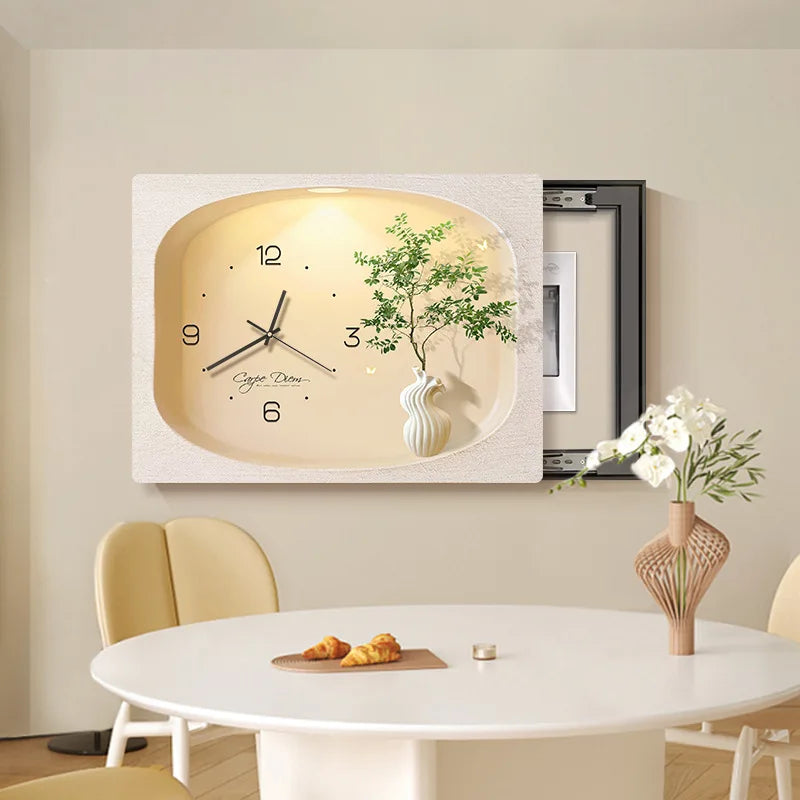 Smart Cover – Decorative Clock Painting for Electric Meter Box