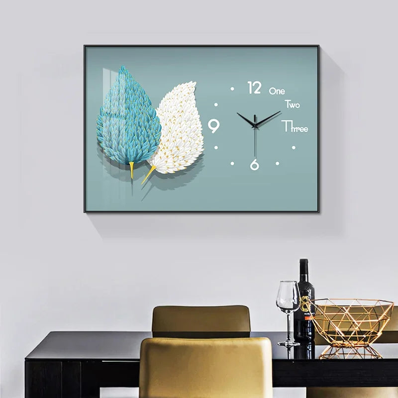 Abstract Time – Large Aluminum Alloy Framed Wall Clock