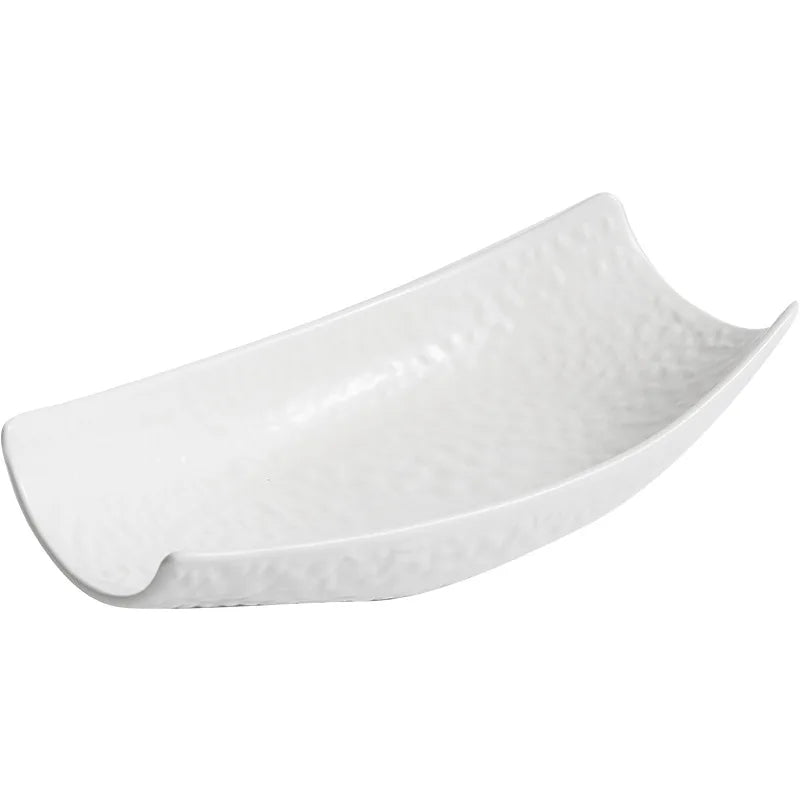 🛸 Alien Elegance – Ship-Shaped Ceramic Salad & Dessert Bowl