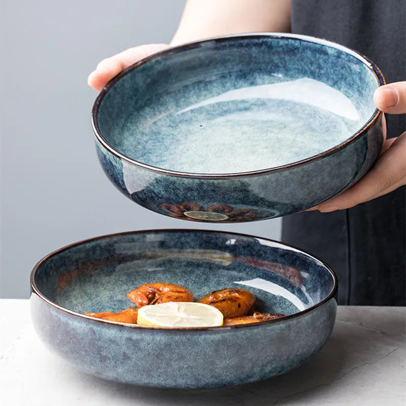 NordRust – Retro Ceramic Deep Dish Bowl