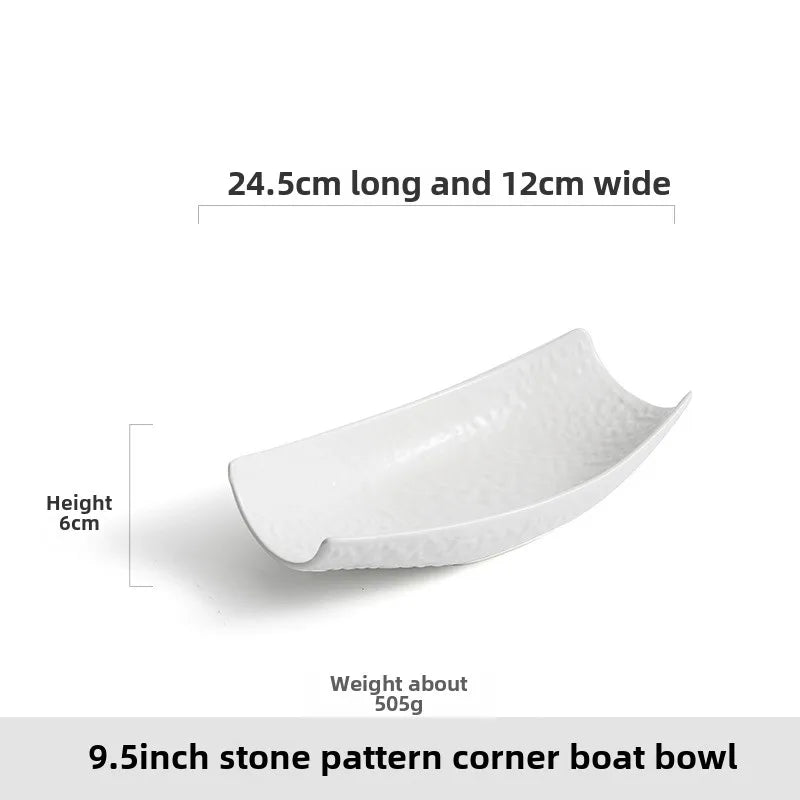 🛸 Alien Elegance – Ship-Shaped Ceramic Salad & Dessert Bowl