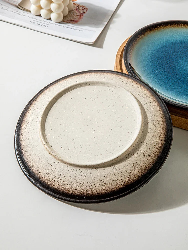 Frosted Serenity – 8" Japanese Ceramic Dessert Plate