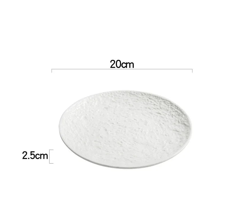 🍽️ French Elegance Meets Japanese Minimalism – White Ceramic Steak Dish