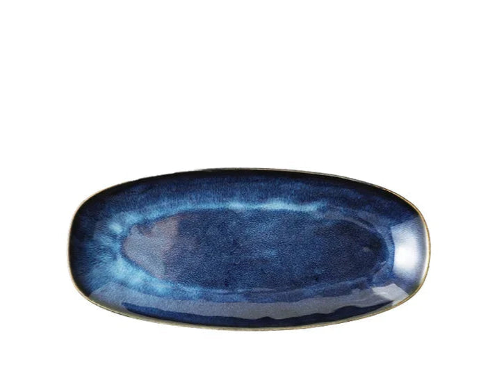 OceanGlide – Oval Ceramic Fish Serving Tray